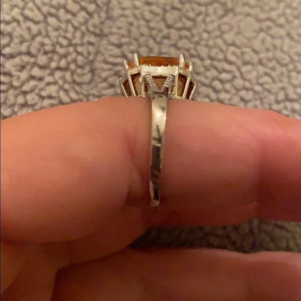 Citrine Cushion Cut Ring - image 6